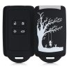 Etui na kluczyk samochodowy do Renault / Dacia - 4 przyciski - Keyless Go, kwmobile, silikon, czarno-biały, 49769.18