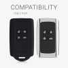 Etui na kluczyk samochodowy do Renault / Dacia - 4 przyciski - Keyless Go, kwmobile, silikon, czarno-biały, 49769.18