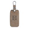 Osłona kluczyka do samochodu Renault / Dacia - 4 przyciski - Keyless Go, kwmobile, Skóra ekologiczna, Brązowa, 54927.01
