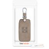 Osłona kluczyka do samochodu Renault / Dacia - 4 przyciski - Keyless Go, kwmobile, Skóra ekologiczna, Brązowa, 54927.01