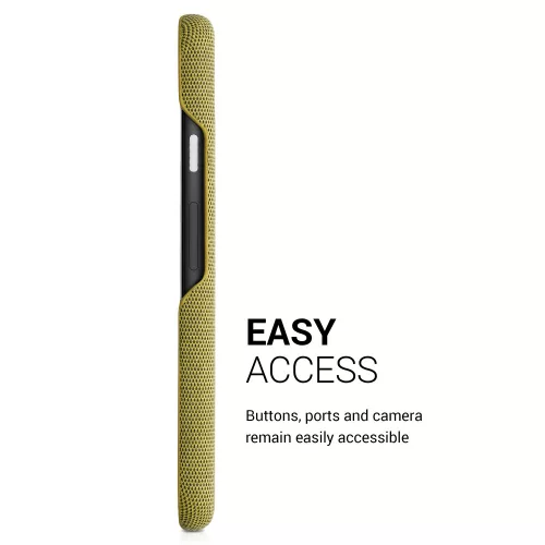 Etui do Google Pixel 5a, tekstylne, żółte, 54994.06
