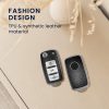 Etui na kluczyk samochodowy do VW / Skoda / Seat - 3 przyciski, kwmobile, silikon, czarny / srebrny, 54021.04