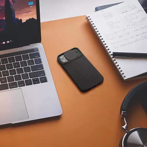 Etui do iPhone'a 12 / iPhone'a 12 Pro, Silikon, Czarny, 55098.01