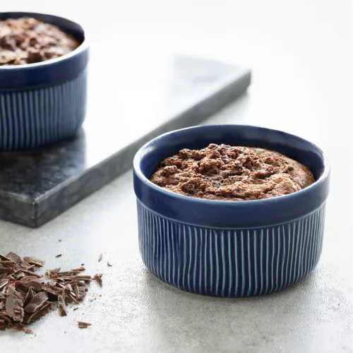 Set 6 ramekin ceramice Navaris, 9 cm, pentru cuptor 220C, deserturi/tapas, albastru, Ceramica