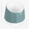 Pochylana ceramiczna miska dla zwierząt Navaris, niebieska, 55230.04