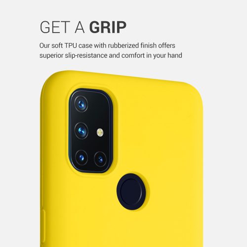Etui do OnePlus Nord N10 5G, Silikon, Żółty, 53890.165