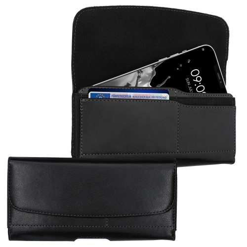 Uniwersalne etui na telefon XL - 6,8 cala, Skóra ekologiczna, Czarne, 55358.4.01, kwmobile