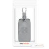 Osłona kluczyka do samochodu Renault / Dacia - 4 przyciski - Keyless Go, kwmobile, Skóra ekologiczna, Szara, 48563.22