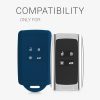 Osłona kluczyka do samochodu Renault / Dacia - 4 przyciski - Keyless Go, kwmobile, silikon, niebieska, 48035.17