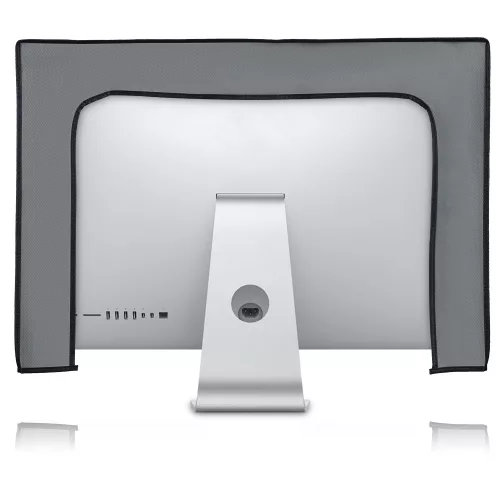 Osłona monitora 27-28 cali, Kwmobile, Szara, Tekstylna, 44635.22