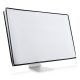 Osłona monitora 24-26 cali, Kwmobile, Biała, Tekstylna, 42629.02