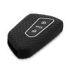 Osłona kluczyka do samochodu VW / Skoda / Seat - 3 przyciski, kwmobile, silikon, czarna, 55583.02