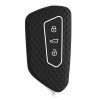 Osłona kluczyka do samochodu VW / Skoda / Seat - 3 przyciski, kwmobile, silikon, czarna, 55583.02