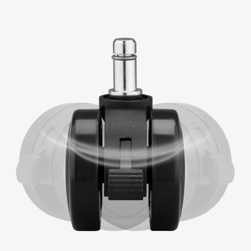 Zestaw 5 kółek do drążka krzesła biurowego 11 mm, Kwmobile, czarny, nylon, 55602.02