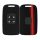 Osłona kluczyka do samochodu Renault / Dacia - 4 przyciski - Keyless Go, kwmobile, plastik, czarny / czerwony, 54805.02