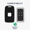 Osłona kluczyka do samochodu Renault / Dacia - 4 przyciski - Keyless Go, kwmobile, plastik, czarny / czerwony, 54805.02