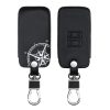 Osłona kluczyka do samochodu Renault / Dacia - 4 przyciski - Keyless Go, kwmobile, Skóra ekologiczna, Czarny / Biały, 44637.45