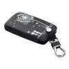 Etui na kluczyki do samochodu Renault / Dacia - 4 przyciski - Keyless Go, kwmobile, Skóra ekologiczna, Czarny / Biały, 44637.44