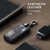 Etui na kluczyki do samochodu Renault / Dacia - 4 przyciski - Keyless Go, kwmobile, Skóra ekologiczna, Czarny / Biały, 44637.44