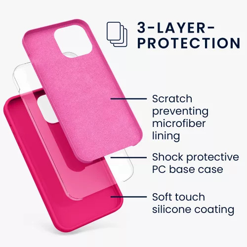 Etui do iPhone'a 13 Pro Max, Silikon, Różowy, 55881.77