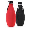 Zestaw 2 pokrowców Cooler Jacket na butelki SodaStream, Kwmobile, czarno-czerwony, neopren, 55883.01