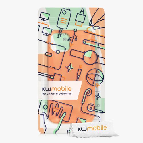 Etui do iPhone'a 13, Silikon, Pomarańczowy, 55878.150