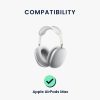 Zestaw 2 poduszek nausznych do słuchawek Apple AirPods Max, Kwmobile, Szary, Skóra ekologiczna, 55895.19