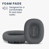 Zestaw 2 poduszek nausznych do słuchawek Apple AirPods Max, Kwmobile, Szary, Skóra ekologiczna, 55895.19