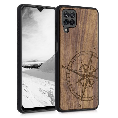 Etui do Samsunga Galaxy A12, Drewniane, Brązowe, 55092.02, kwmobile