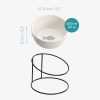 Zestaw 2 misek ceramicznych Navaris z metalowym wspornikiem, 380 ml, złoty / czarny, 55984.01