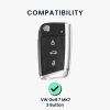 Etui na kluczyk samochodowy do VW / Skoda / Seat - 3 przyciski, kwmobile, silikon, niebieski / złoty, 56006.03