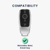 Etui na kluczyk samochodowy do Mercedes Benz - inteligentny klucz, kwmobile, silikon, czarny / złoty, 56003.01