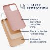 Etui do iPhone'a 12 / iPhone'a 12 Pro, Silikon, Kremowy, 52641.194