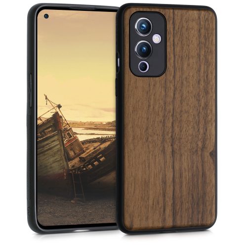 Etui do OnePlus 9, drewno, brązowy, 56039.18, kwmobile