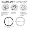 Ramka tarczy do zegarka Samsung Galaxy Watch 4 Classic (46mm), kwmobile, stal, czarna, 56179.01