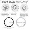 Ramka tarczy do zegarka Samsung Galaxy Watch 4 Classic (46mm), kwmobile, aluminium, czarny, 56178.01