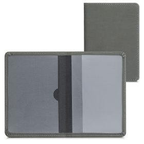   Okładka na dokumenty samochodowe, Kwmobile, Szara, Skóra ekologiczna, 50103.155