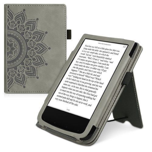 Pokrowiec na PocketBook Touch Lux 5 / Touch Lux 4 / Touch HD 3, Skóra ekologiczna, Szary, kwmobile, 54817.06
