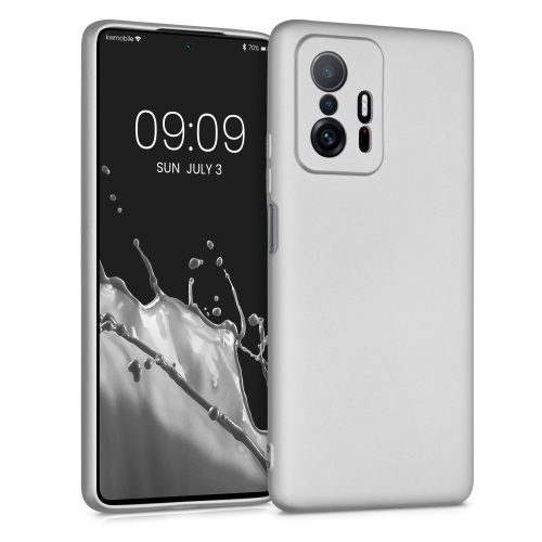 Etui do Xiaomi 11T / 11T Pro, Silikon, Srebrne, 56237.67, kwmobile