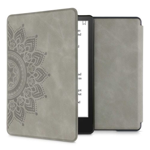 Etui na Kindle Paperwhite 11, Skóra ekologiczna, Szare, kwmobile, 56257.06