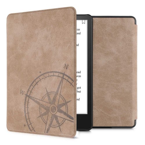 Etui na Kindle Paperwhite 11, Eko skóra, Brązowe, kwmobile, 56258.01