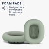 Zestaw 2 poduszek nausznych do słuchawek Apple AirPods Max, Kwmobile, Zielony, Skóra ekologiczna, 55895.07