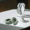 Zestaw 2 poduszek nausznych do słuchawek Apple AirPods Max, Kwmobile, Zielony, Skóra ekologiczna, 55895.07