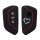 Etui na kluczyk samochodowy do VW / Skoda / Seat - 3 przyciski, kwmobile, silikon, czarny, 52651.06