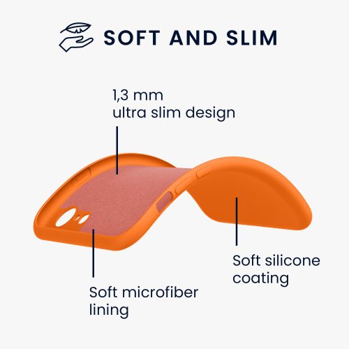 Etui do Apple iPhone 8 / iPhone 7 / iPhone SE 2, Silikon, Pomarańczowy, 49979.150, kwmobile