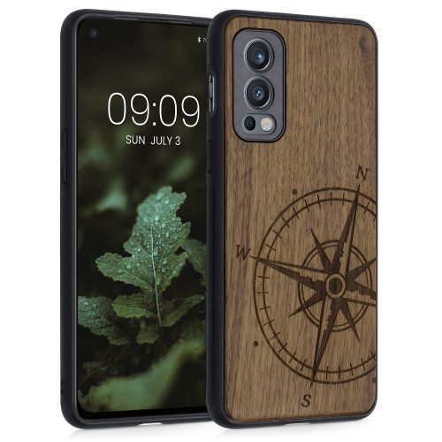 Etui do OnePlus Nord 2 5G, drewno, brązowy, 56448.01, kwmobile