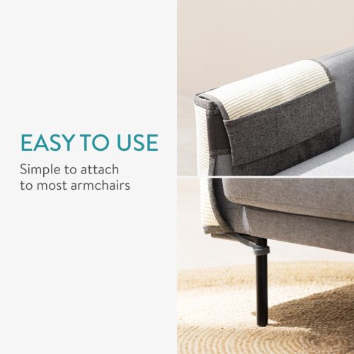 Protectie canapea pentru pisici Navaris, 70x50 cm, sisal/lin, latura dreapta, 56507.22