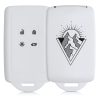 Etui na kluczyk samochodowy do Renault / Dacia - 4 przyciski - Keyless Go, kwmobile, silikon, biały / czarny, 49769.26