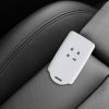 Etui na kluczyk samochodowy do Renault / Dacia - 4 przyciski - Keyless Go, kwmobile, silikon, biały / czarny, 49769.26