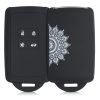 Osłona kluczyka do samochodu Renault / Dacia - 4 przyciski - Keyless Go, kwmobile, silikon, czarna, 49769.22
